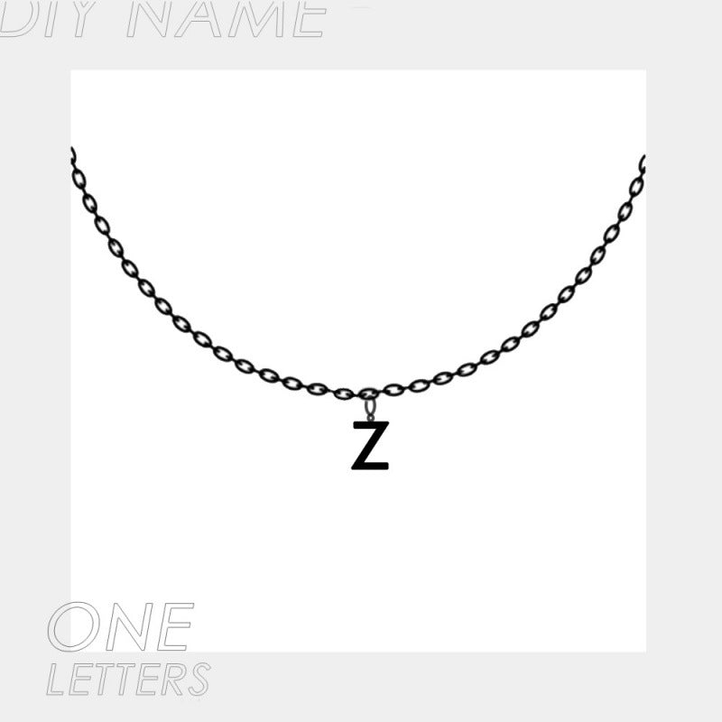 Wholesale Stainless Steel Alphabet Pendant Necklaces